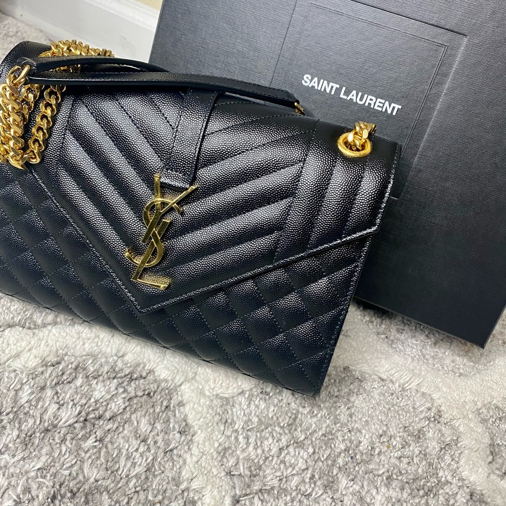 YSL MIX MATELASSÉ GRAIN DE POUDRE EMBOSSED LEATHER